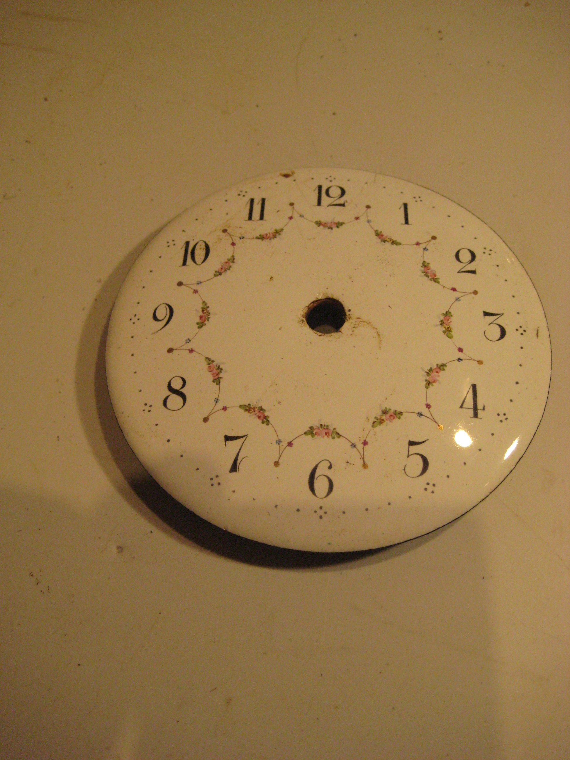 Franse pendule wijzerplaat 8,5 cm