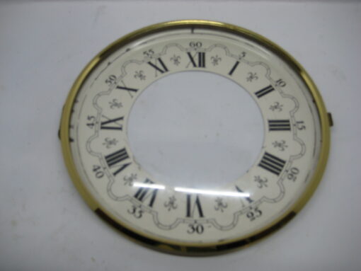 Wijzerplaat 13 cm met glas romeise cijfers