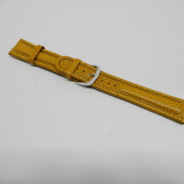 Horlogebandje geel met stikrand 20 mm