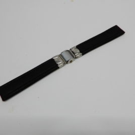 Horlogebandje zwart speciale sluiting 18 mm