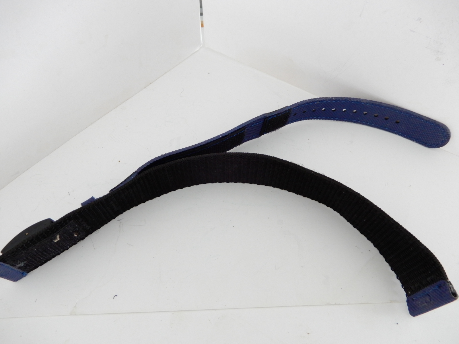 Horlogeband met klitteband sluiting breedte 24/26 cm lengte 28 cm blauw - Afbeelding 2