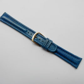 Horlogebandje blauw 18 mm stevig gemaleerd