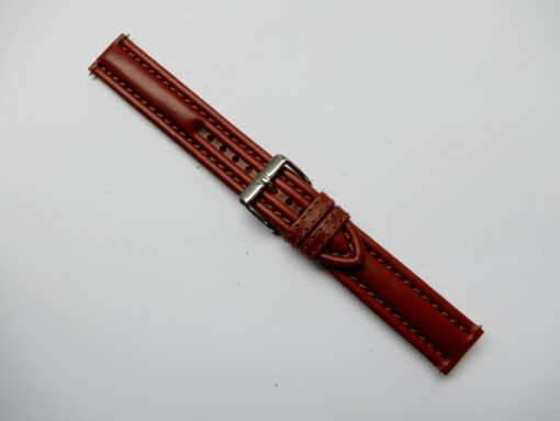 Horlogebandje Bruin 18 mm glad