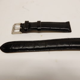 Zwart bandje geschubt 18 mm breed