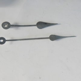 Quartz wijzers zilverkleurig 8 en 11 cm no 90