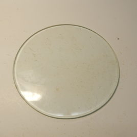Geslepen plat glas doorsnee 14 cm