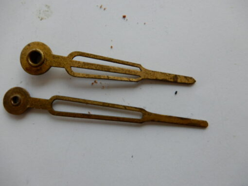 Art deco wijzers messing 6 en 7,5 cm no 177