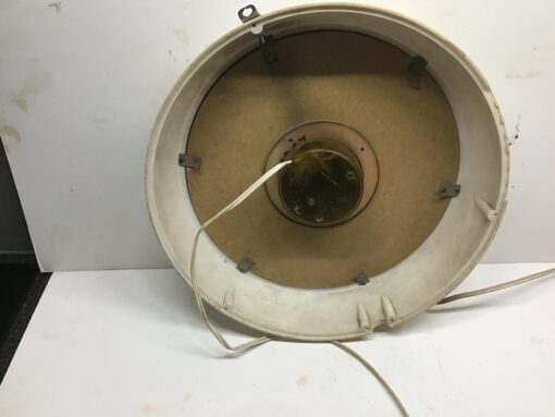 Bakelieten wit elektrisch wandklok doorsnee 28 cm - Afbeelding 2