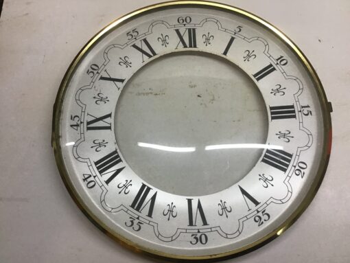 Wijzerplaat met glasdeurtje zilverachtig doorsnee 20,5 cm no 283
