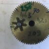Veerton 70 tanden doorsnee 46,5 mm no 258 met apart wieltje