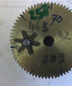 Veerton 70 tanden doorsnee 46,5 mm no 258 met apart wieltje