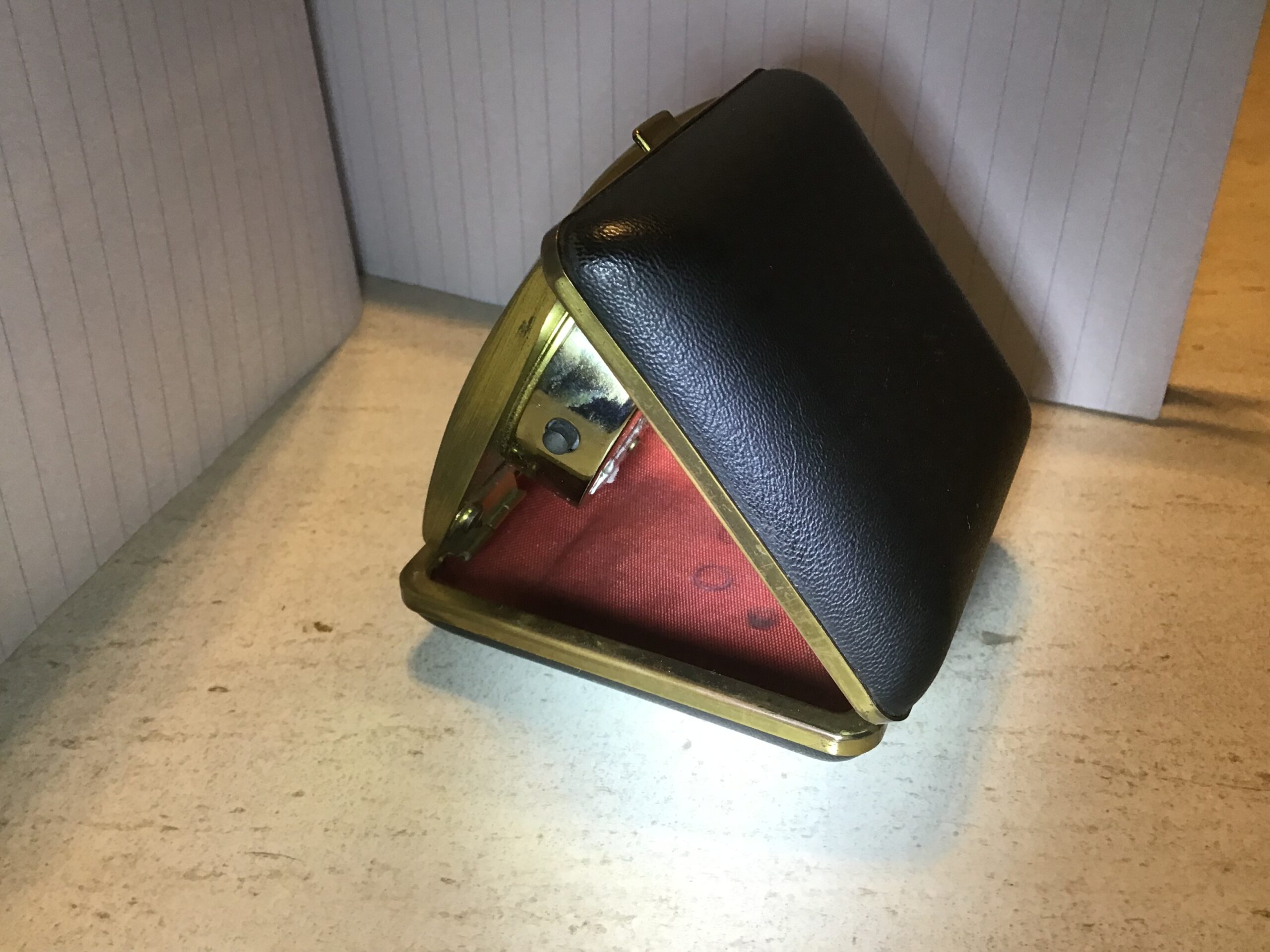 Blessing reiswekker in lederen etui no 2218 - Afbeelding 5