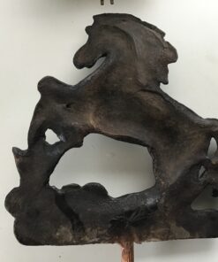 Alternative view of Paard kunsthars 16 x 16 cm zwart