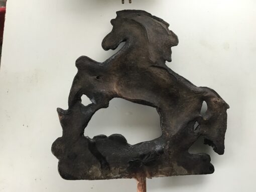 Paard kunsthars 16 x 16 cm zwart - Afbeelding 2