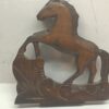 Houten paard eenvoudig  14 x 13 cm