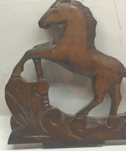 Houten paard eenvoudig 14 x 13 cm