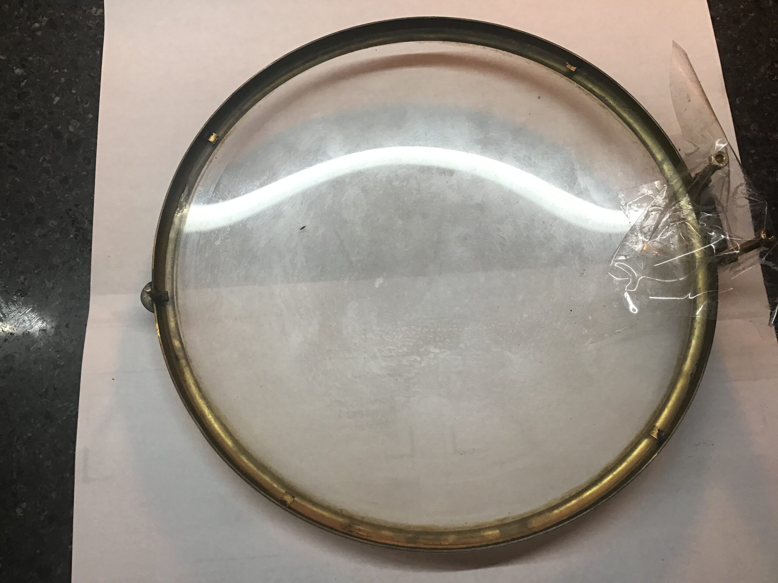 Glasdeurtje met pootjes voor door de kast buitenmaat 16,5 cm no 316