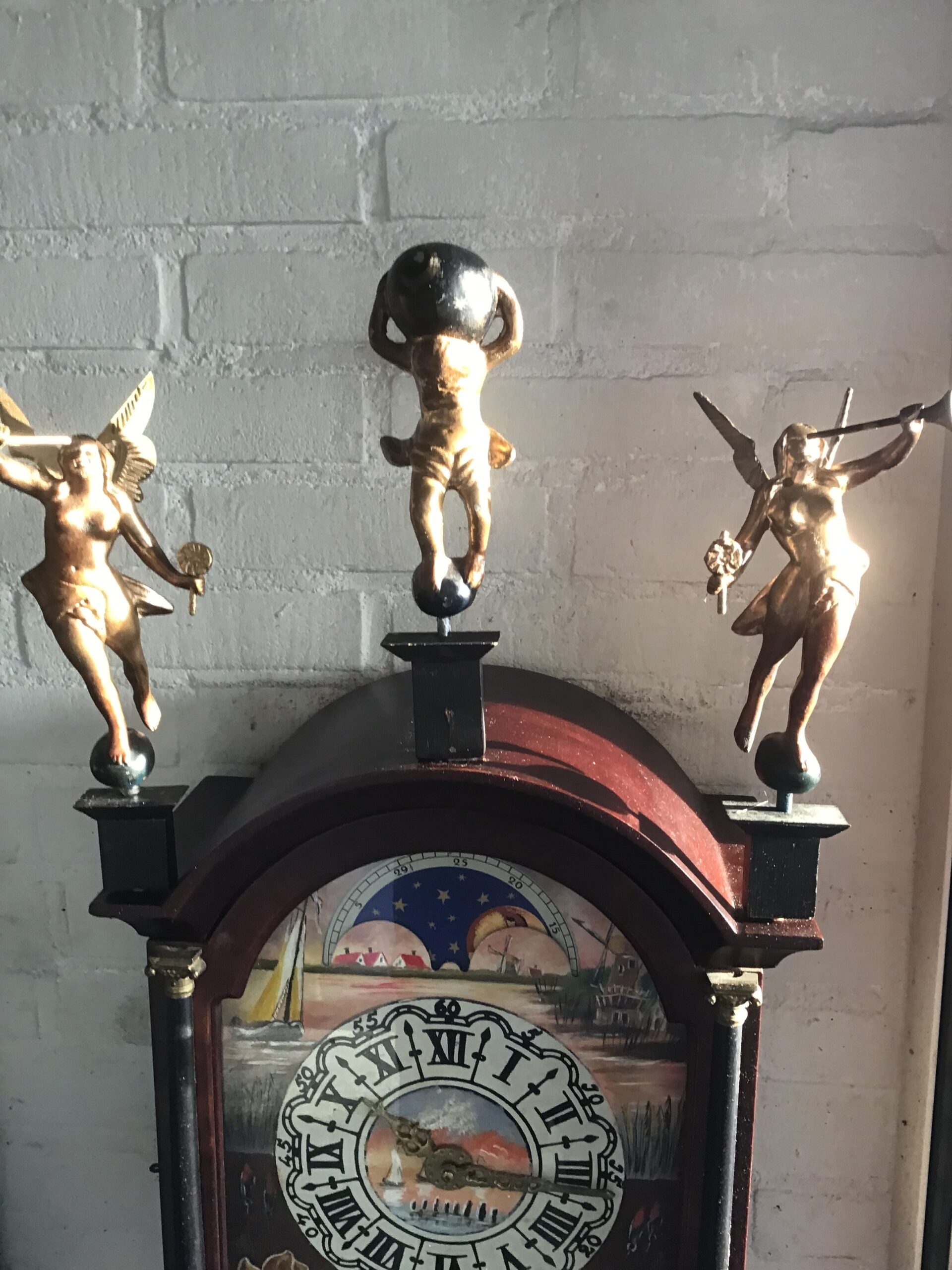 Friese staartklok met compleet engelen setje 120 cm - Afbeelding 3