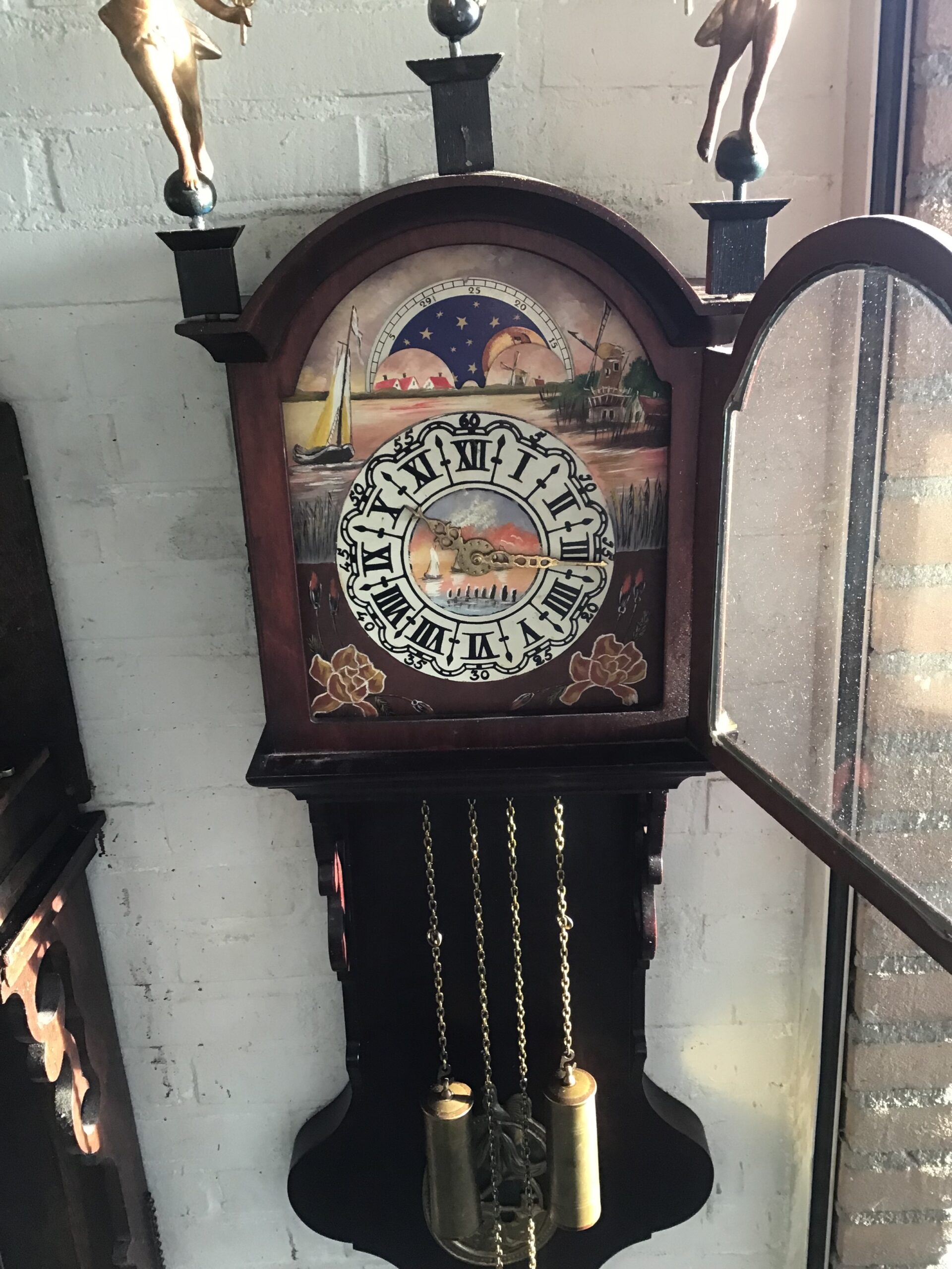 Friese staartklok met compleet engelen setje 120 cm