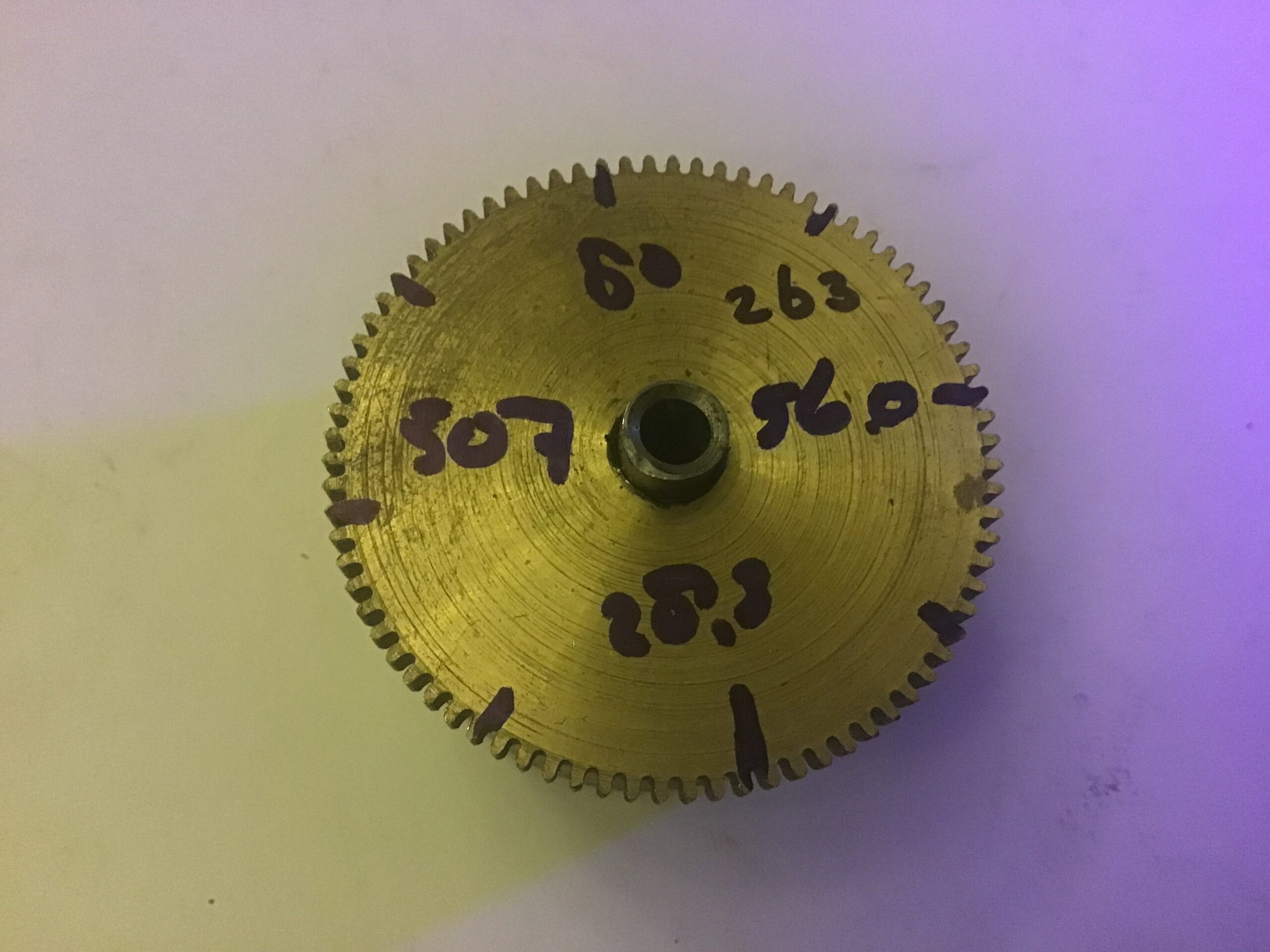 Veerton met veer 80 tanden doorsnee 56 mm no 263