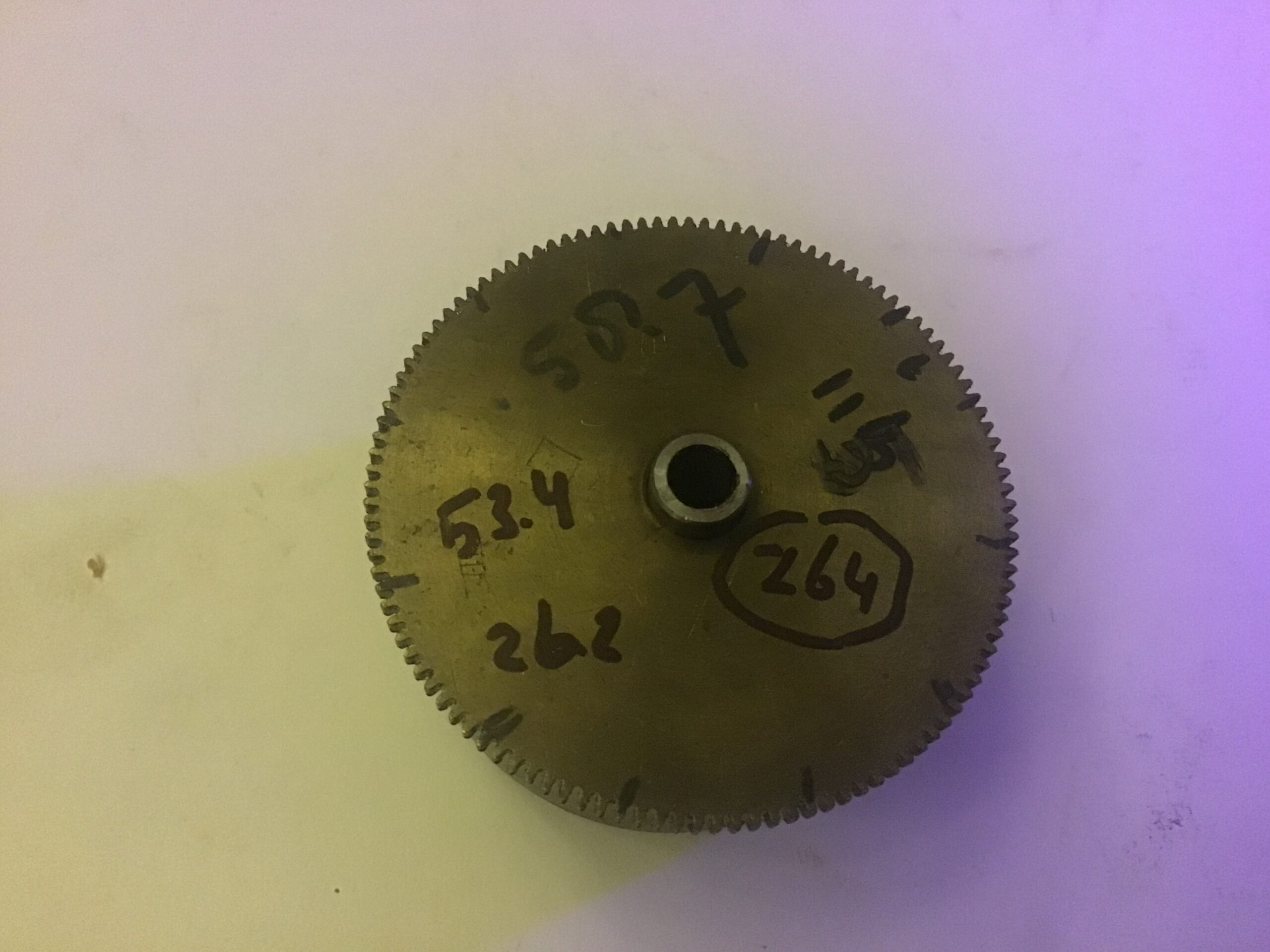 Veerton met veer 116 tanden doorsnee 58,7 mm no 264