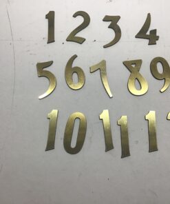 Sier cijfers messing 3,5 x 1,5 cm