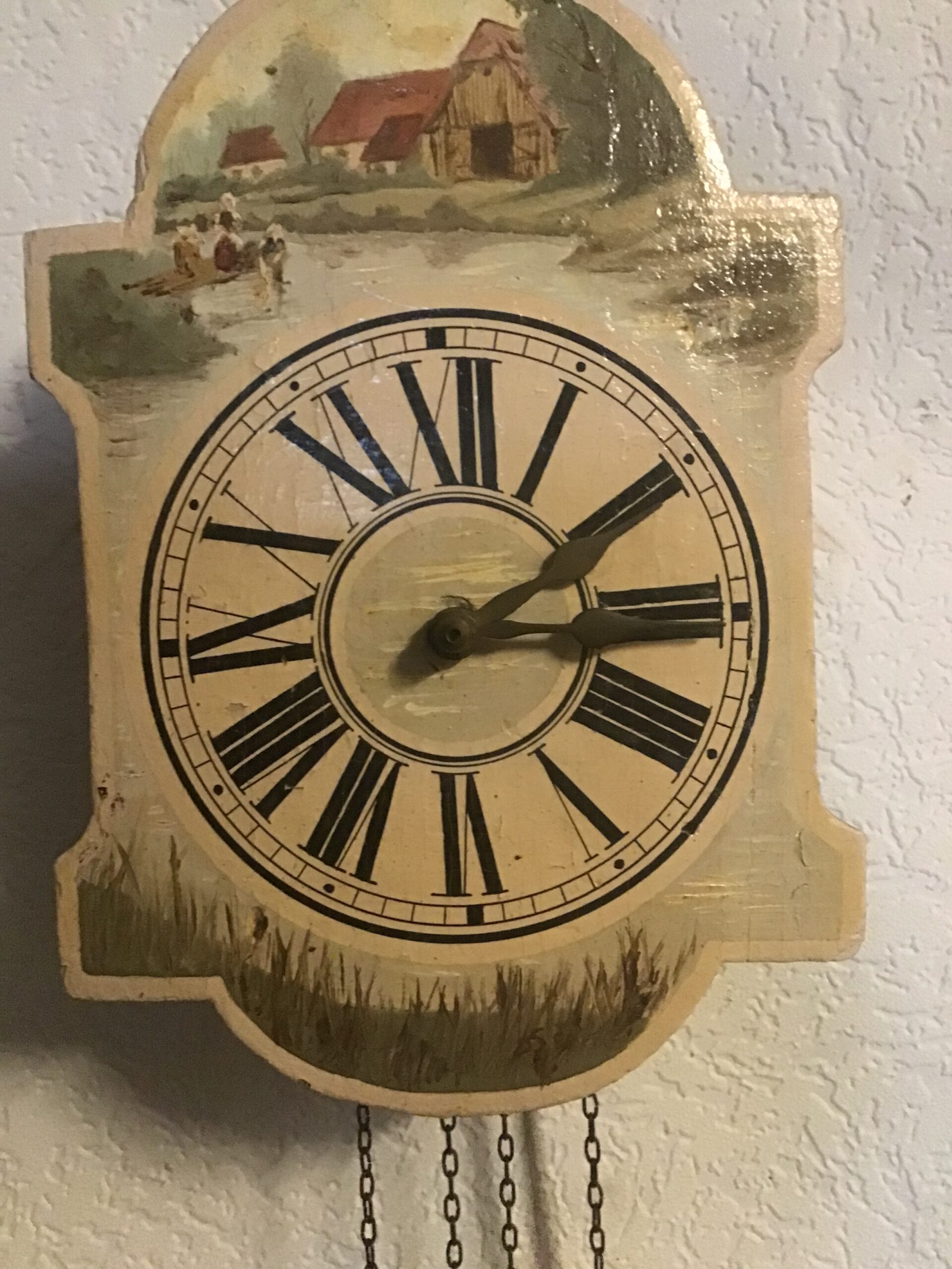 Schwarzwalder hangklokje 25 x 20 cm mooi landschap anno 1900 - Afbeelding 2