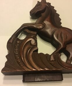 Paard donkerbruin 15 x 16 cm hout