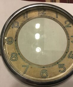 Wijzerplaat met los deurtje blauwe cijfers doorsnee 16 cm