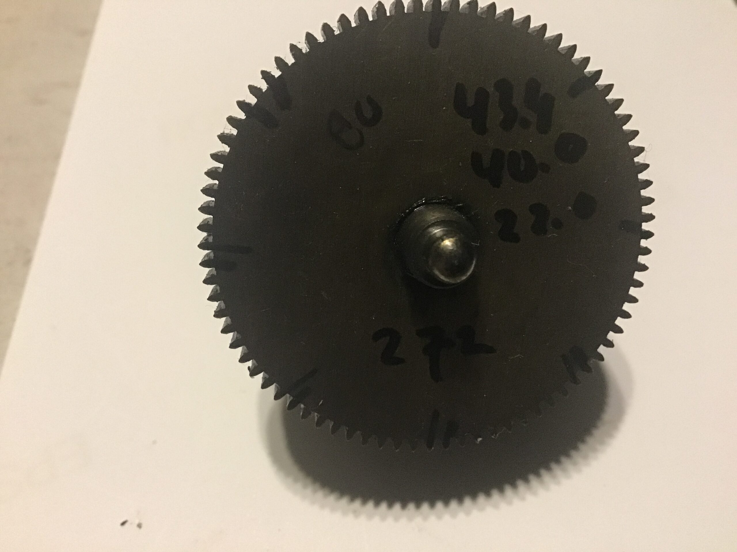 Veerton met veer 80 tanden doorsnee 43,4 mm no 272